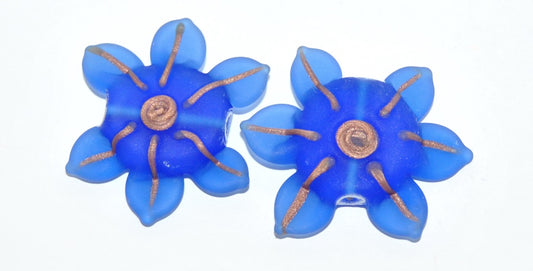 Czech Glass Hand Made Flower Lampwork Beads, (3432 G), Glass, Czech Republic