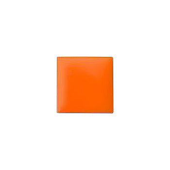 Square Cabochons Flat Back Crystal Glass Stone, Orange 1 Opaque (93130), Czech Republic