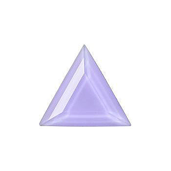 Triangle Faceted Pointed Back (Doublets) Crystal Glass Stone, Violet 3 Colours 69 (69148), Czech Republic