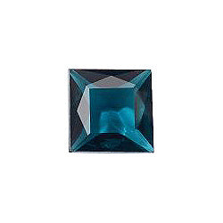 Square Faceted Pointed Back (Doublets) Crystal Glass Stone, Blue 7 Transparent (60070), Czech Republic