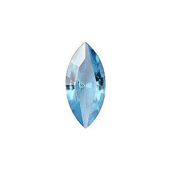 Navette Faceted Pointed Back (Doublets) Crystal Glass Stone, Aqua Blue 13 Transparent (60000-K), Czech Republic
