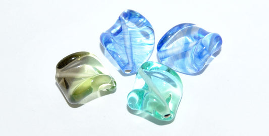 Leaf Lampwork Glass Handmade Beads, (A), Glass, Czech Republic