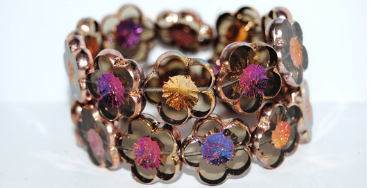 Table Cut Flower Beads Hibiscus, (21 40020 295002X), Glass, Czech Republic