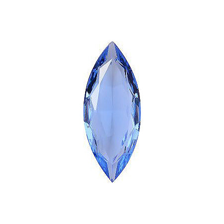 Navette Faceted Pointed Back (Doublets) Crystal Glass Stone, Aqua Blue 7 Transparent (30010), Czech Republic