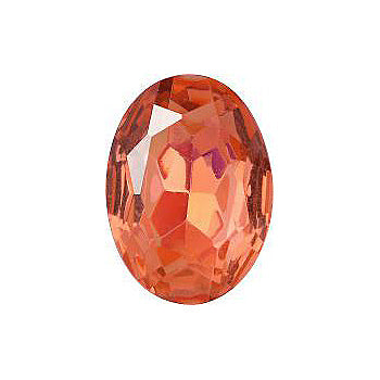Oval Faceted Pointed Back (Doublets) Crystal Glass Stone, Pink 12 Transparent With Ab (70130-L-Abb), Czech Republic
