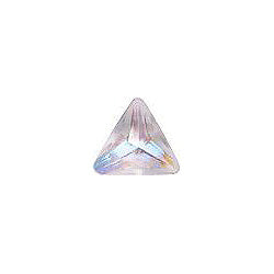 Triangle Faceted Pointed Back (Doublets) Crystal Glass Stone, White 12 Transparent With Ab (000300-Abb), Czech Republic