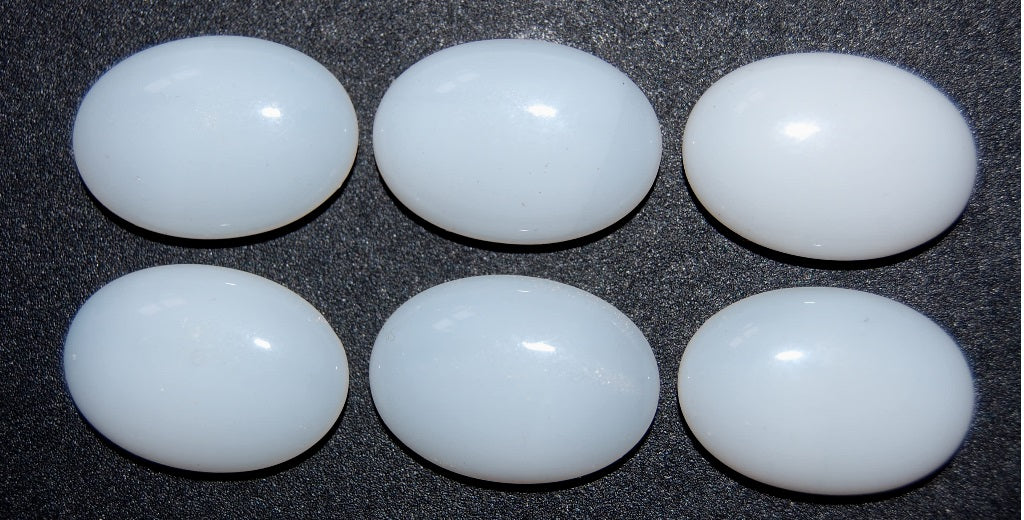 Cabochon Oval Flat Back, (), Glass, Czech Republic