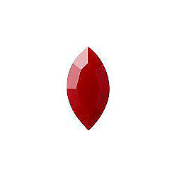 Navette Faceted Pointed Back (Doublets) Crystal Glass Stone, Red 6 Opaque (93202), Czech Republic