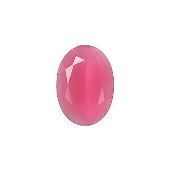 Oval Faceted Pointed Back (Doublets) Crystal Glass Stone, Pink 23 Milky Colours (04030-70140-K), Czech Republic