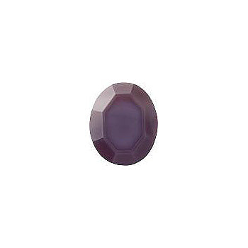 Oval Faceted Pointed Back (Doublets) Crystal Glass Stone, Violet 11 Opaque (24110), Czech Republic