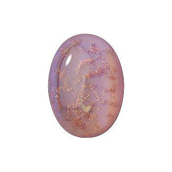Oval Cabochons Flat Back Crystal Glass Stone, Pink 16 Specials (01549), Czech Republic
