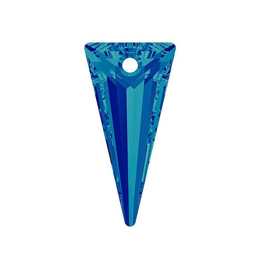 SWAROVSKI CRYSTALS pendant 6480 Spike crystal stone with hole Crystal Bermuda Blue Glass Austria