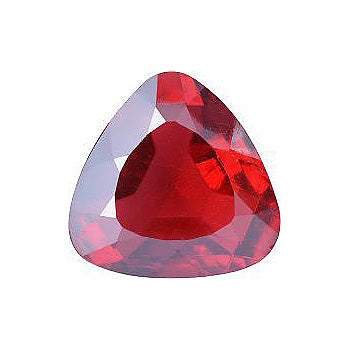 Triangle Faceted Pointed Back (Doublets) Crystal Glass Stone, Red 1 Transparent With Blue Hematite (70150-K-Bh), Czech Republic