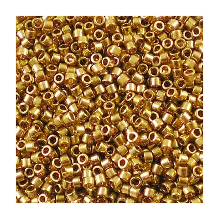 Miyuki Delica Rocailles Seed Beads Transparent Lt.Topaz Gold Luster Glass Japan