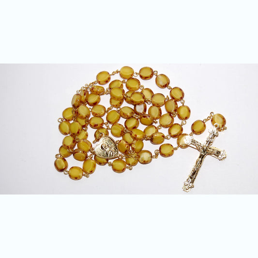 Rosaries With Czech Glass Beads And Methal Cross, 10 mm (R411210-A)