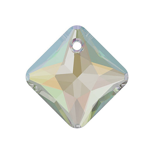 SWAROVSKI CRYSTALS pendant Princess Cut 6431 crystal stone with hole Crystal Ab Glass Austria