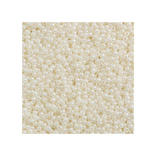 Rocailles PRECIOSA seed beads Ivory Luster Glass Czech Republic