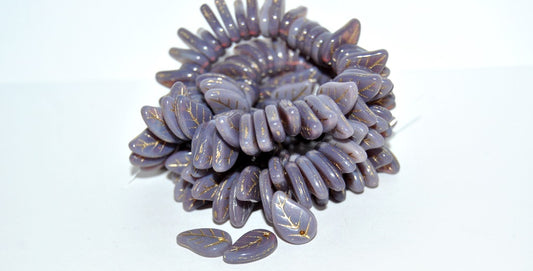 Czech Glass Pressed Beads Leaf, (21300 54202), Glass, Czech Republic