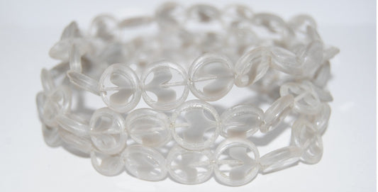 Table Cut Round Beads Eskooko, 46028 Luster Cream (46028 14401), Glass, Czech Republic