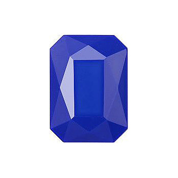 Octagon Faceted Flat Back Crystal Glass Stone, Blue 4 Opaque (33060), Czech Republic