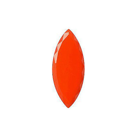 Navette Faceted Pointed Back (Doublets) Crystal Glass Stone, Orange 1 Opaque (93143), Czech Republic