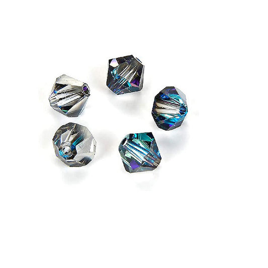 Bicone PRECIOSA MC Bead Rondelle Xilion Crystal Bermuda Blue Glass Czech Republic