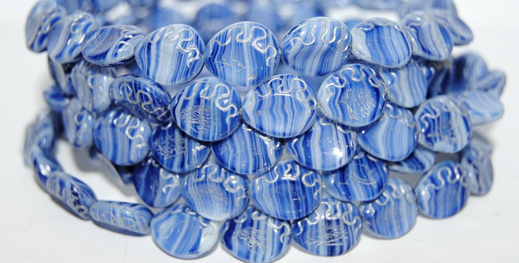 Tear Oval Pressed Glass Beads, (35010 54201), Glass, Czech Republic