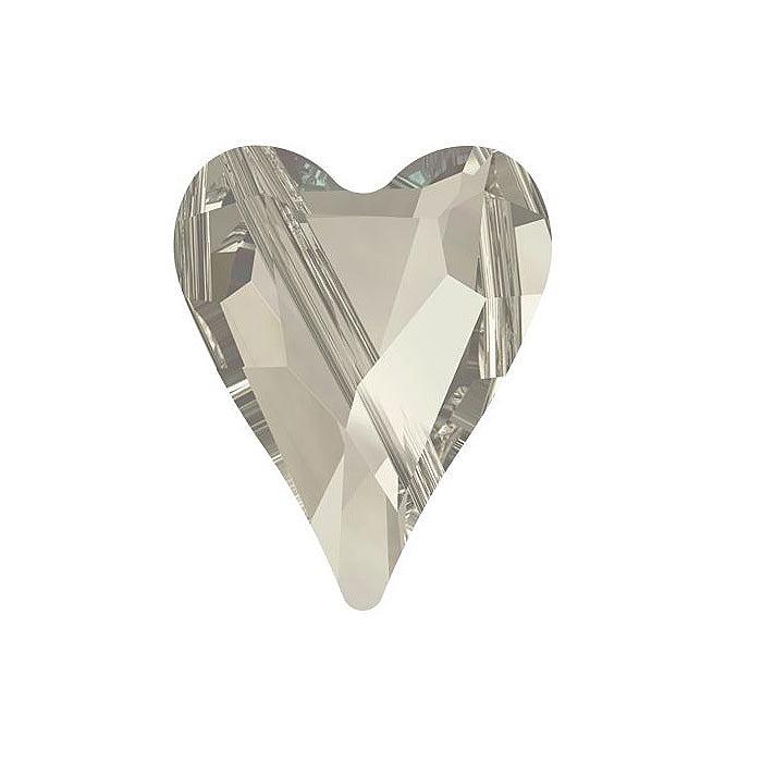 SWAROVSKI CRYSTALS Wild Love Bead 5743 heart Crystal Silver Shade Glass Austria