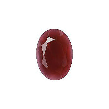 Oval Faceted Pointed Back (Doublets) Crystal Glass Stone, Red 5 Milky Colours (04030-90200-K), Czech Republic