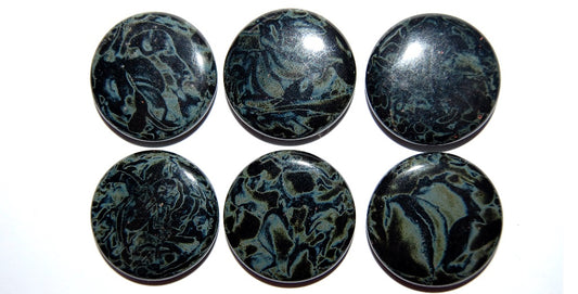 Cabochon Round Flat Back, 43400 (43400), Glass, Czech Republic