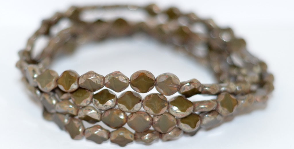 Table Cut Oval Beads, (16616 43400), Glass, Czech Republic