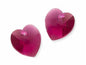 SWAROVSKI ELEMENTS pendant HEART 6228 crystal stone with hole Fuchsia Glass Austria