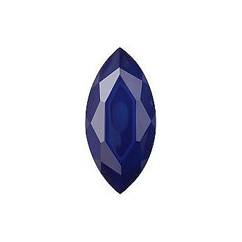 Navette Faceted Pointed Back (Doublets) Crystal Glass Stone, Blue 4 Opaque (34030), Czech Republic