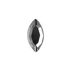 Navette Faceted Flat Back Crystal Glass Stone, White 7 Transparent With Silver Foil (000300-Sf), Czech Republic