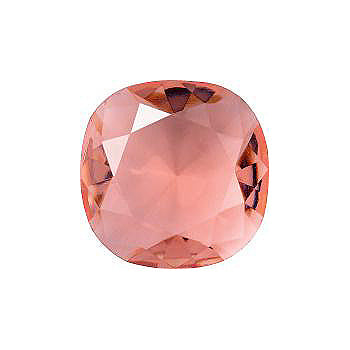 Rounded Square Faceted Pointed Back (Doublets) Crystal Glass Stone, Pink 14 Transparent (70120-L), Czech Republic