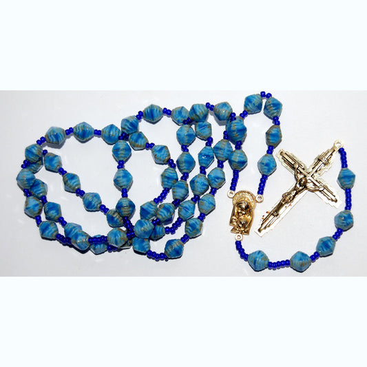 Rosaries With Czech Glass Beads And Methal Cross, 8 mm (R280810-A)