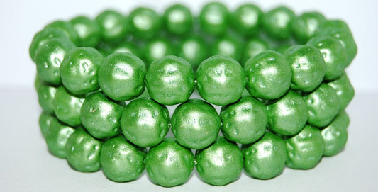 Round Pressed Glass Beads Orange Fruit, 70459 (70459), Glass, Czech Republic