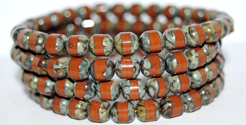 Cut Fire Polished Faceted Glass Beads, Opaque Brown 43400 (13610 43400), Glass, Czech Republic