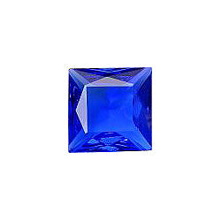 Square Faceted Pointed Back (Doublets) Crystal Glass Stone, Blue 2 Transparent (30040), Czech Republic