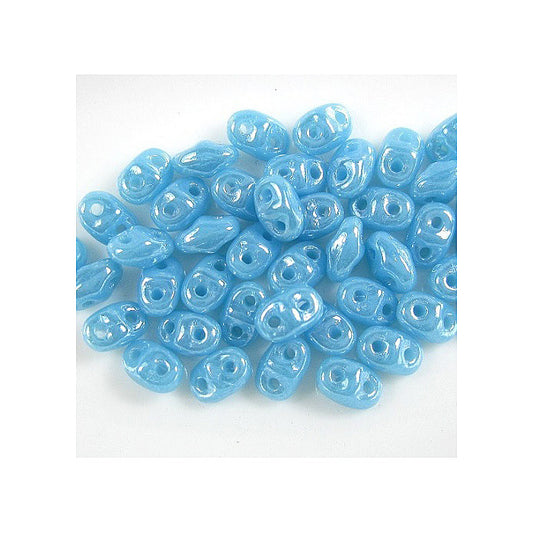 Matubo Superduo 2-hole czech pressed glass beads Luster Turquoise Blue Glass Czech Republic