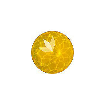 Round Faceted Flat Back Crystal Glass Stone, Yellow 12 Transparent (80000), Czech Republic