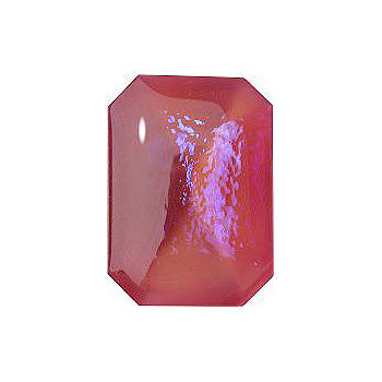 Octagon Cabochons Pointed Back Crystal Glass Stone, Pink 20 Mexico Opals (16915), Czech Republic