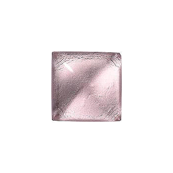 Square Cabochons Flat Back Crystal Glass Stone, Pink 21 With Silver (20009), Czech Republic