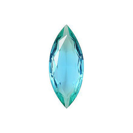 Navette Faceted Pointed Back (Doublets) Crystal Glass Stone, Aqua Blue 13 Multicolours (Bi-11422), Czech Republic