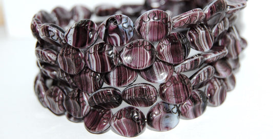Tear Oval Pressed Glass Beads, (25000 23202), Glass, Czech Republic