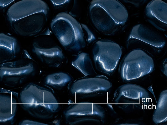 OUTLET 250g Pressed Czech Glass Beads, 15 x 12 mm, White 21042 (111-91202-15x12-02010-21042)