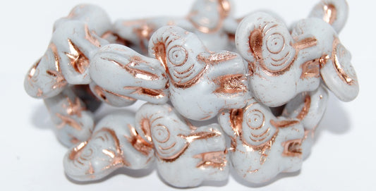 Elephant Animal Pressed Glass Beads, Opaque Gray 54200 (43010 54200), Glass, Czech Republic