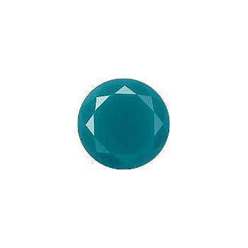 Round Faceted Pointed Back (Doublets) Crystal Glass Stone, Aqua Blue 12 Opaque (63142), Czech Republic