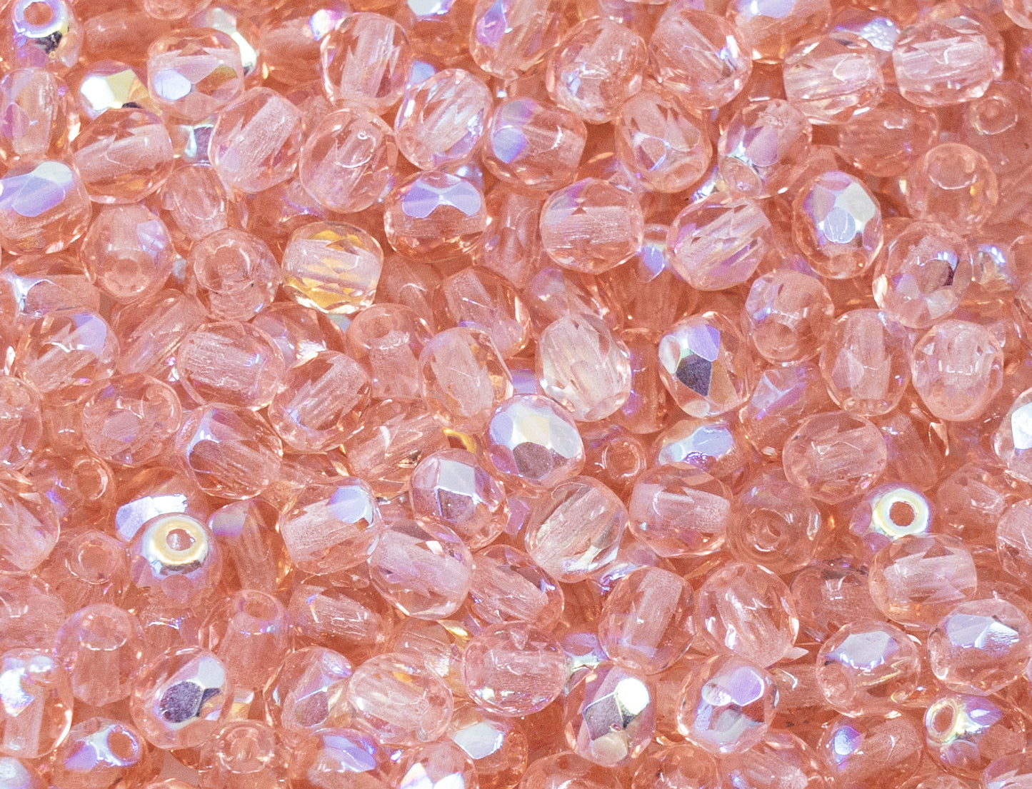 Facettierte feuerpolierte gepresste tschechische Glasperlen, 70120-28701 Pink Rosaline AB