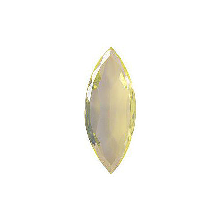Navette Faceted Pointed Back (Doublets) Crystal Glass Stone, Yellow 2 Milky Colours (Milky-Yellow), Czech Republic